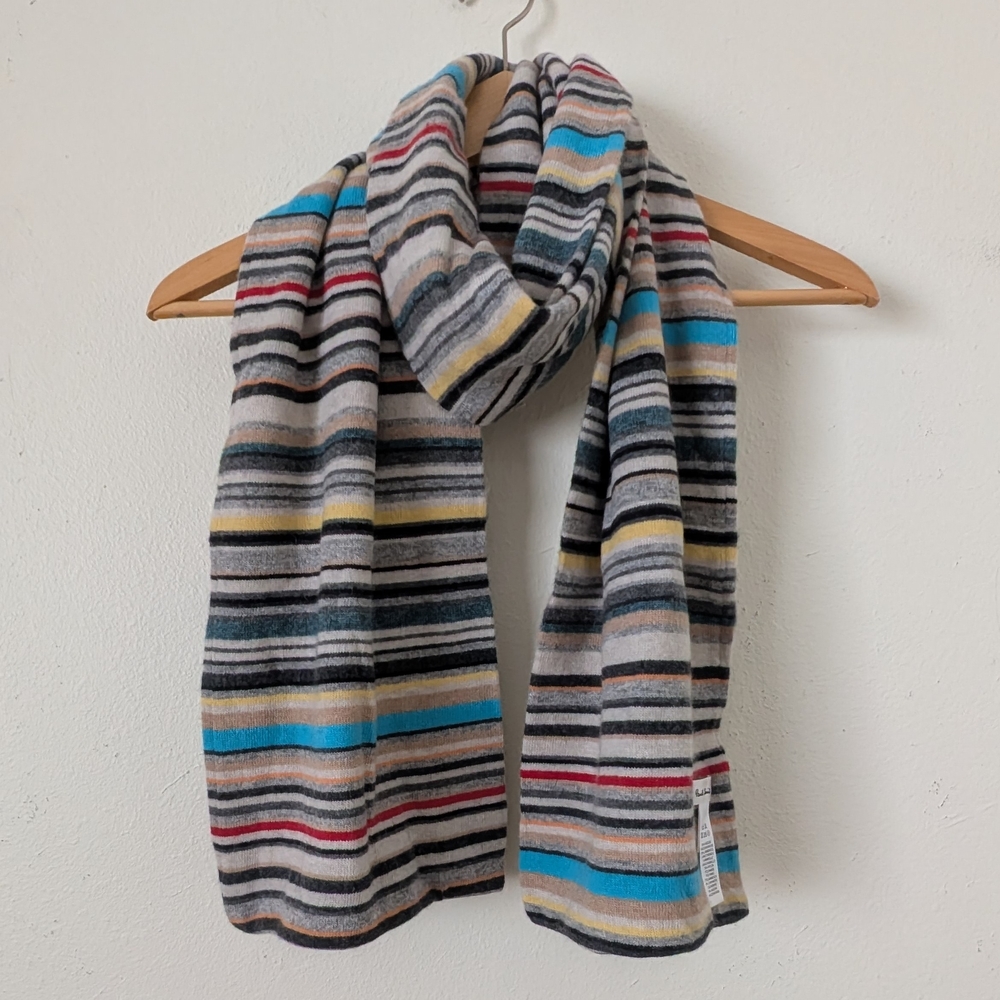 Paul Smith Colorful Striped Knit Scarf